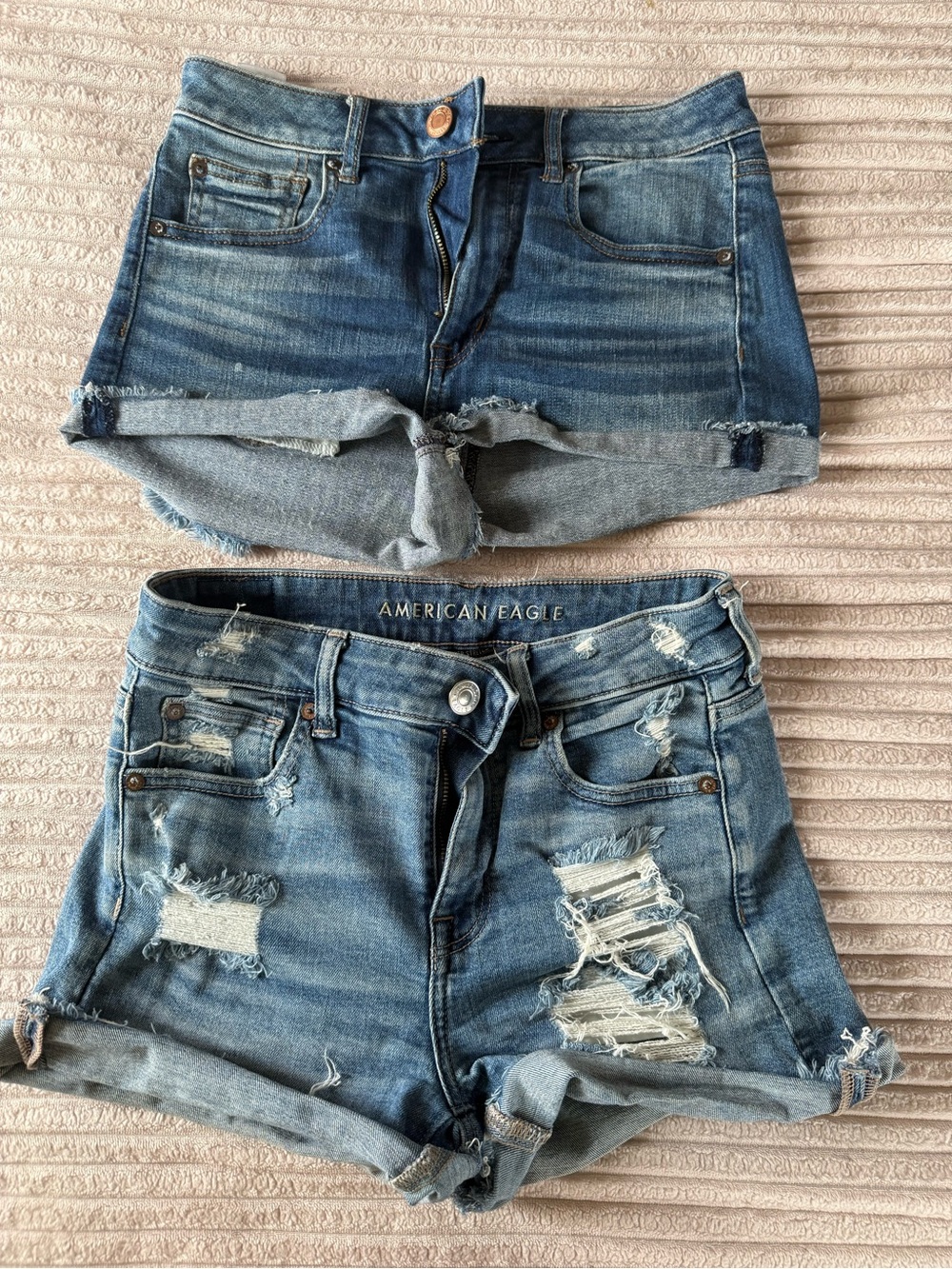 American Eagle Outfitters Blue Denim Jeans with Contrast Stitching
